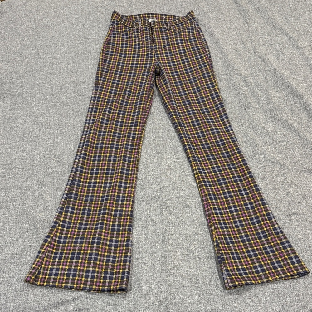 American Eagle Outfitters Plaid Flare Pants - Multicolor
